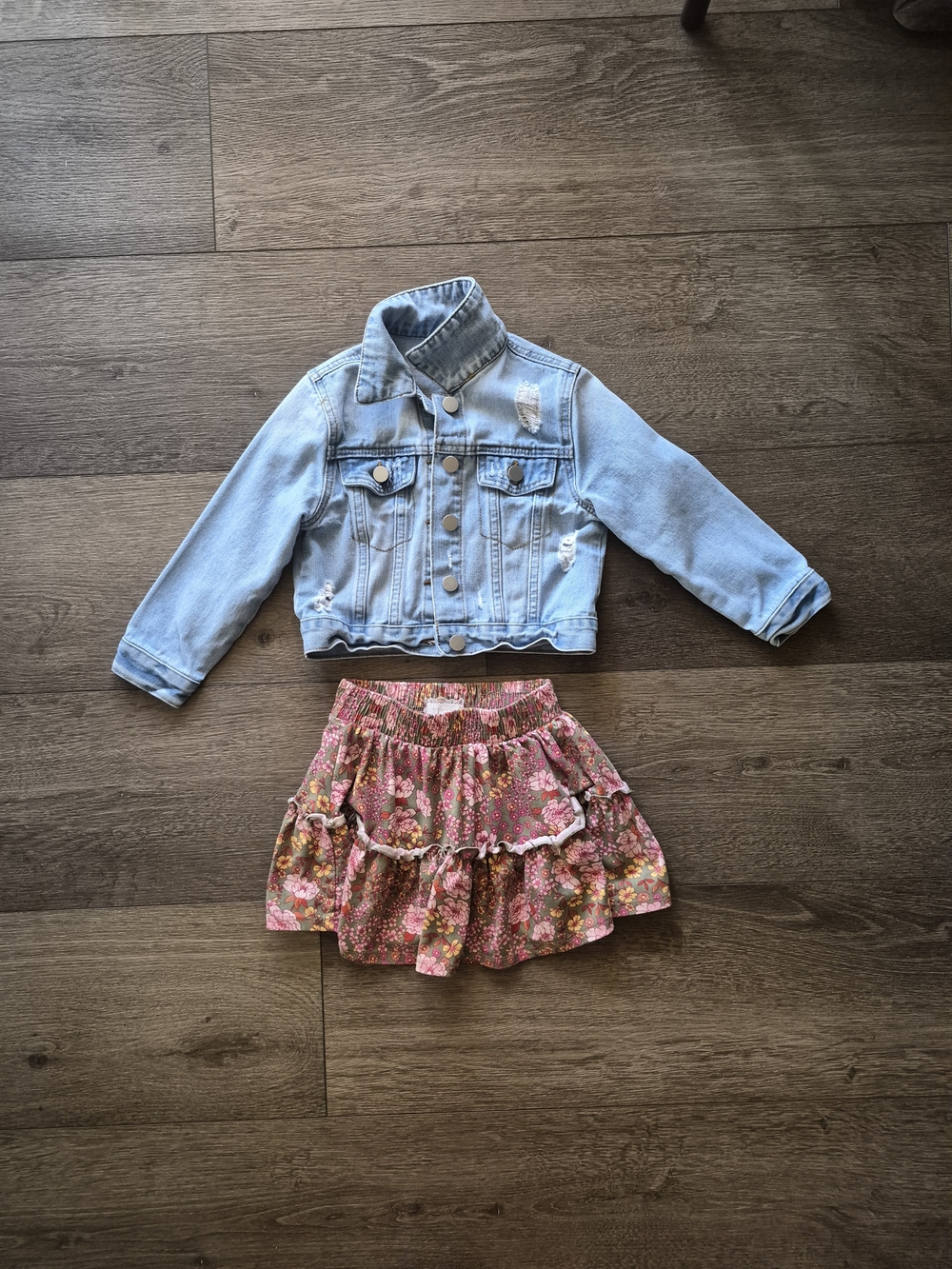 Light Wash Blue Kids Denim Jacket - Casual Button-Front